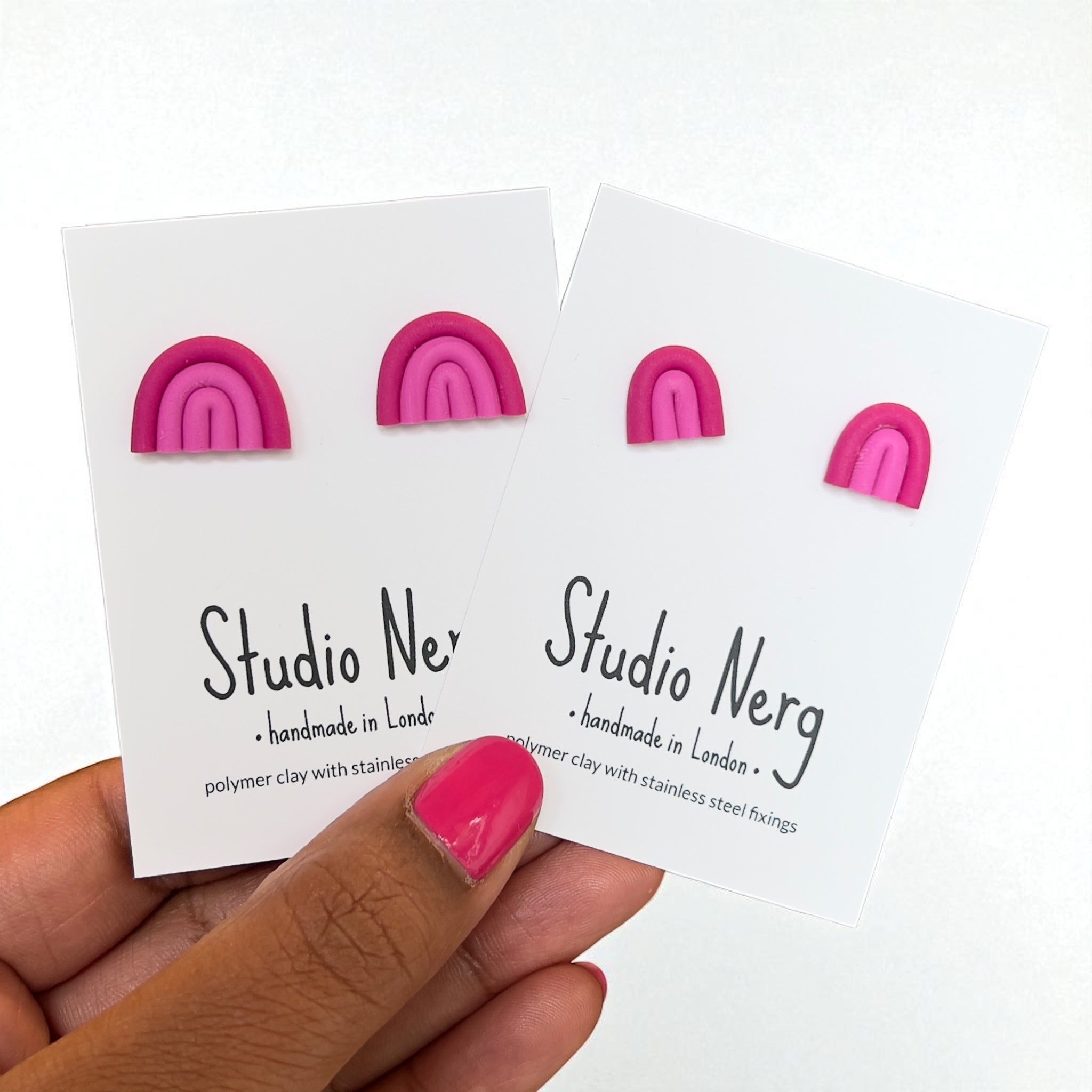 Pink Rainbow Studs