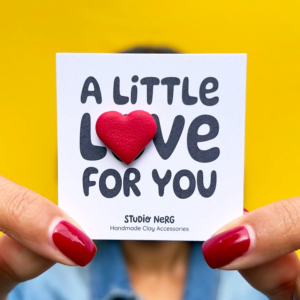 "A Little Love" Red Heart Mini Pin