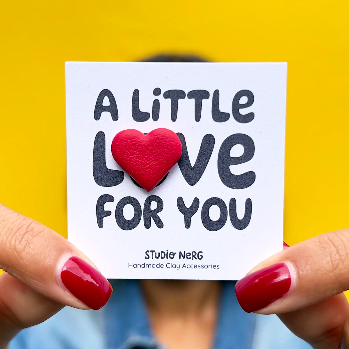 "A Little Love" Red Heart Mini Pin