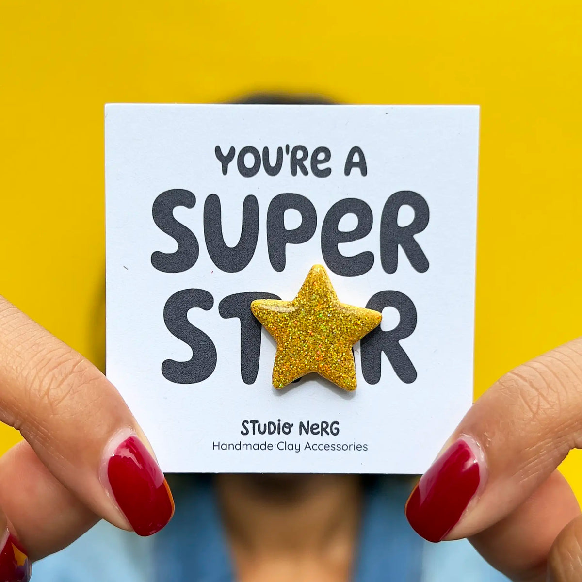 "You’re a Superstar" Iridescent Star Mini Pin