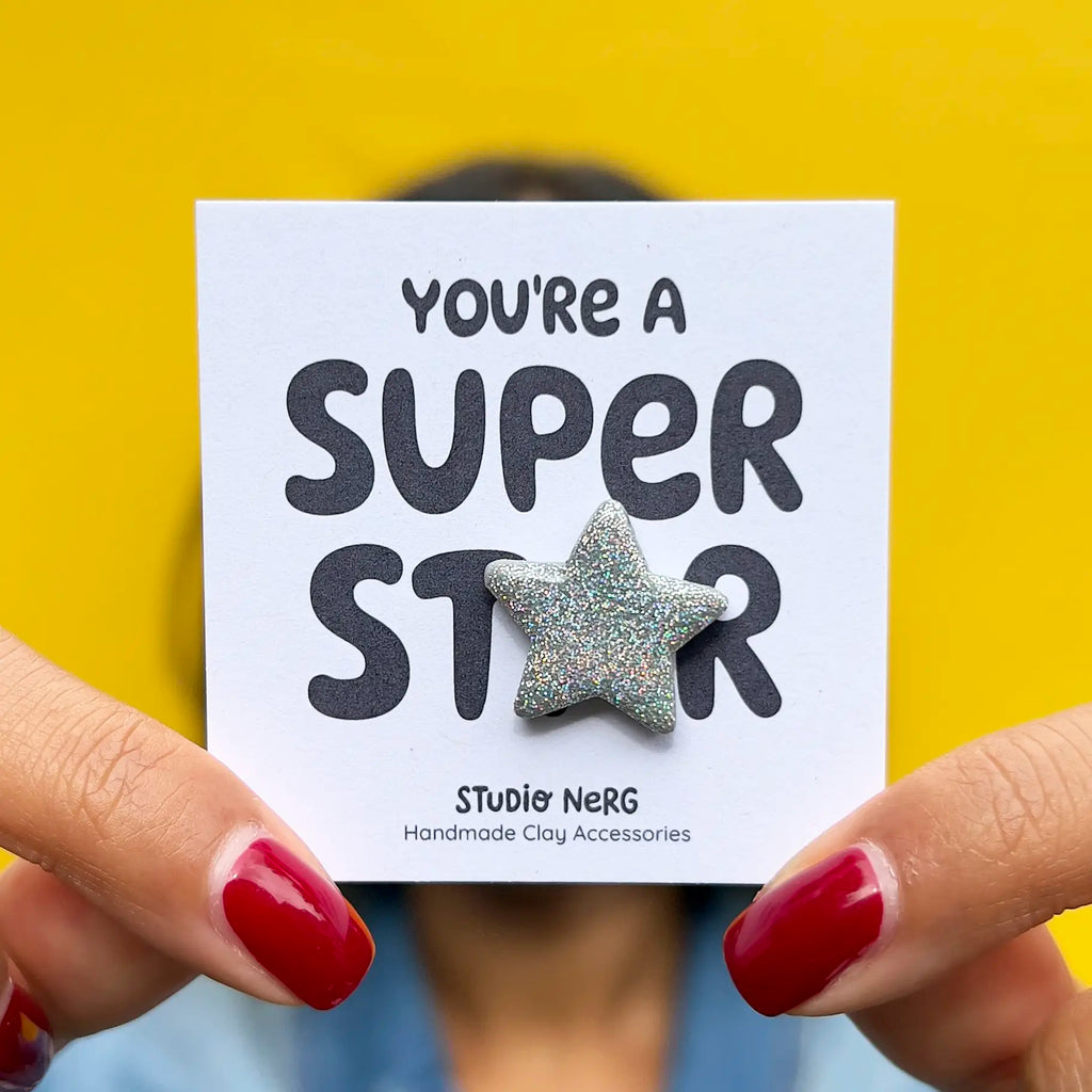 "You’re a Superstar" Iridescent Star Mini Pin