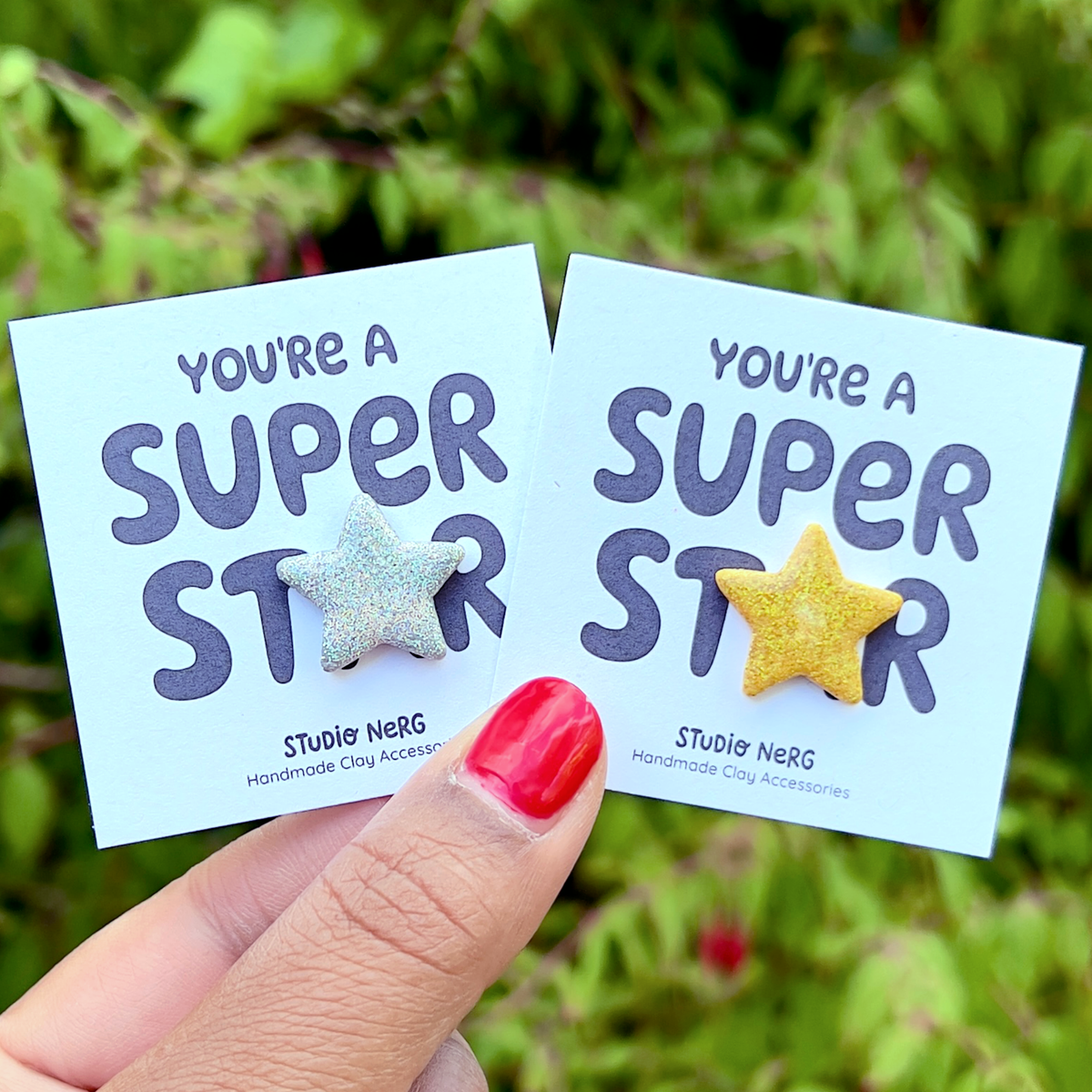 "You’re a Superstar" Iridescent Star Mini Pin