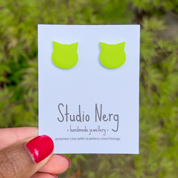 Colourful Cat Studs