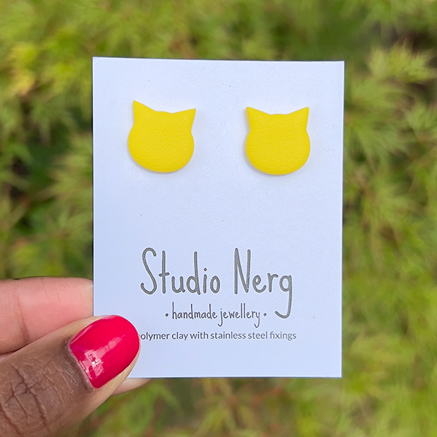 Colourful Cat Studs
