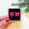 Red Bow Studs